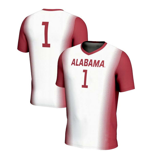 #1 A.Crimson Tide GameDay Greats Lightweight Soccer Jersey - White Stitched American College Jerseys