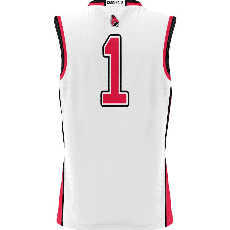 #1 B.State Cardinals GameDay Greats Lightweight Basketball Jersey - White Stitched American College Jerseys