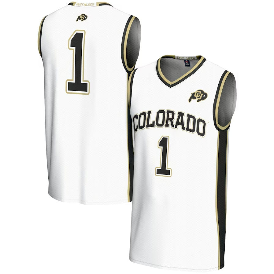 #1 C.Buffaloes GameDay Greats Replica Lightweight Basketball Jersey - White American College Jerseys