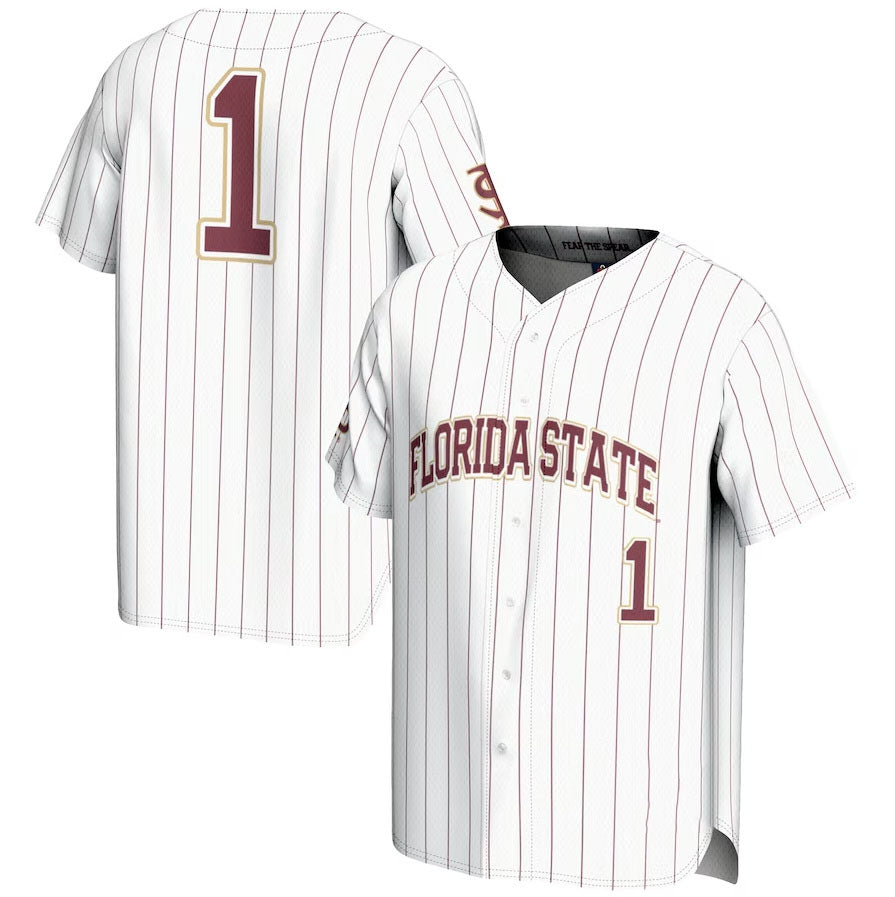 #1 F.State Seminoles GameDay Greats Lightweight Baseball Jersey - White American College Jerseys