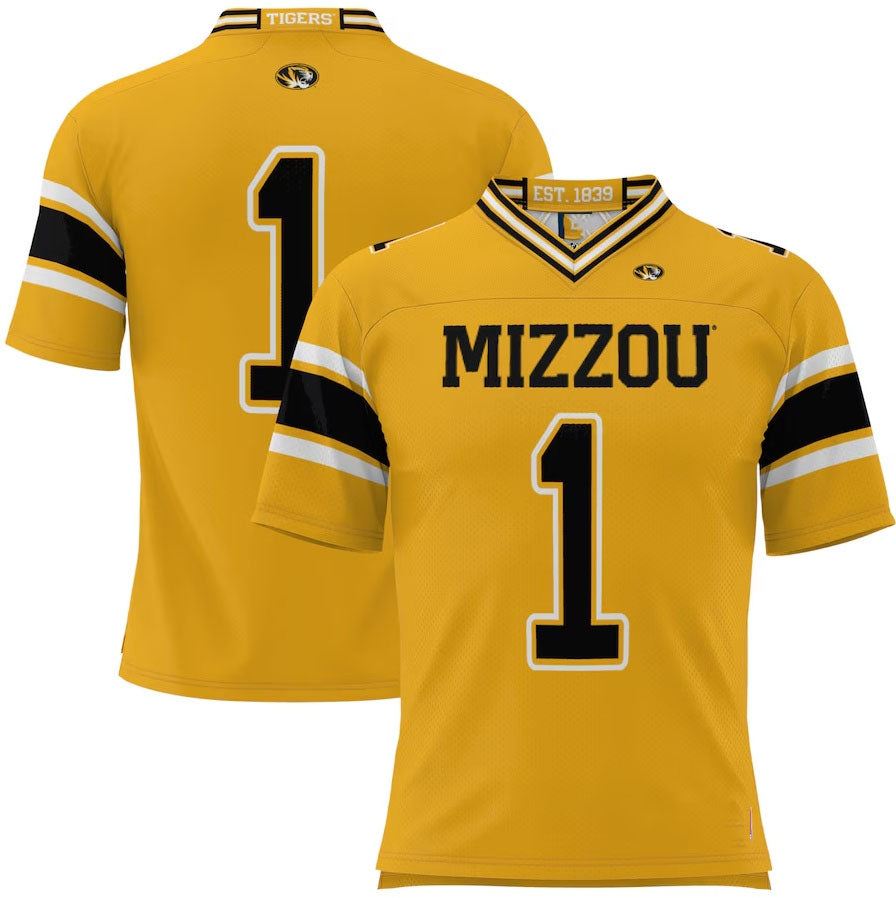 #1 M.Tigers GameDay Greats Football Jersey - Gold American College Jerseys