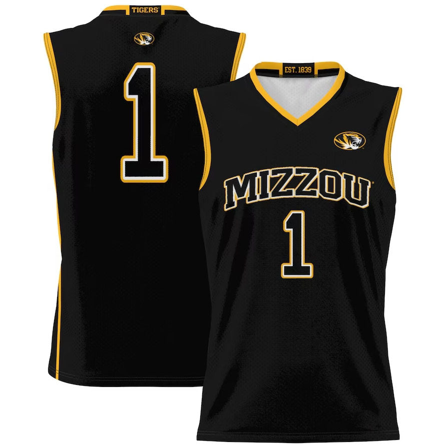 #1 M.Tigers GameDay Greats Unisex Lightweight Basketball Jersey - Black American College Jerseys