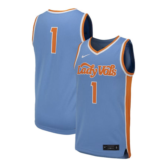 #1 T.Volunteers Unisex Team Replica Basketball Jersey - Light Blue College Jerseys