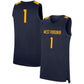 #1 W.Virginia Mountaineers Replica Jersey - Navy American College Jerseys