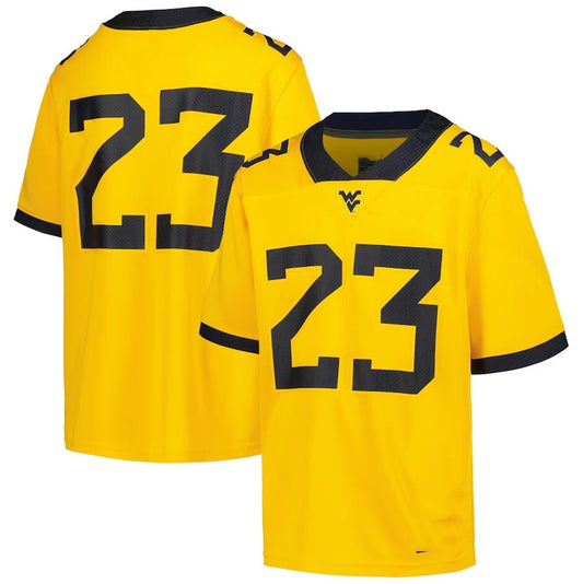 #23 W.Virginia Mountaineers Football Game Jersey - Gold American College Jerseys