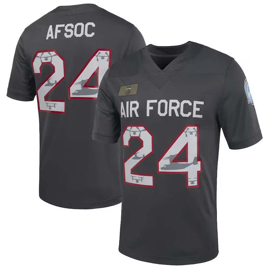 #24 AF.Falcons Special Operations Command Alternate Game Jersey - Anthracite Stitched American College Jerseys