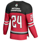 #24 O.State Buckeyes GameDay Greats 2024 Ice Hockey National Champions Fashion Jersey - Scarlet American College Jerseys