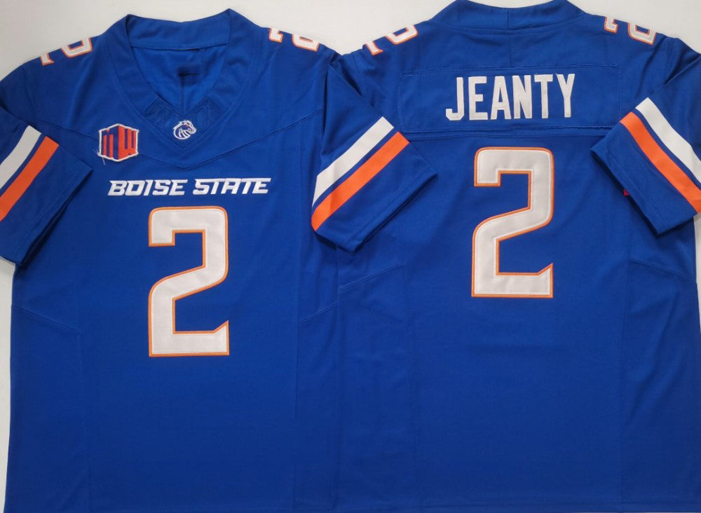 B.State Broncos #2 Ashton Jeanty Boise State Broncos Royal Jersey -Stitched American College Jerseys