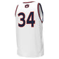 #34 A.Tigers Under Armour Replica Basketball Jersey - White Stitched American College Jerseys