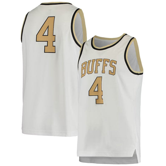 #4 C.Buffaloes Replica Basketball Jersey - White American College Jerseys