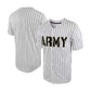 A.Black Knights Pinstripe Replica Full-Button Baseball Jersey - White-Black Stitched American College Jerseys