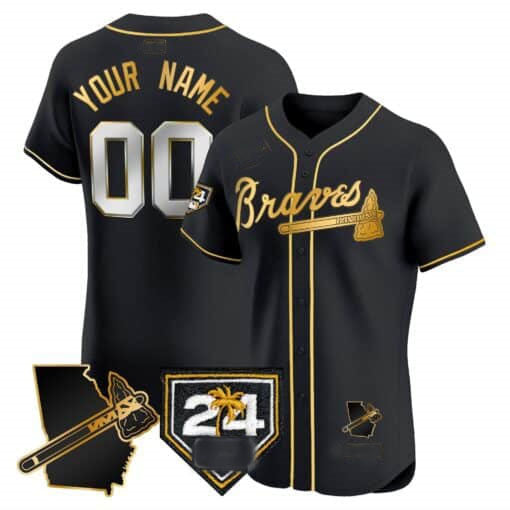 Custom Atlanta Braves 2024 Spring Training & Georgia Patch Vapor Premier Elite – All Stitched Baseball Jersey