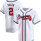 Atlanta Braves #2 Jorge Soler White 2024 Home Limited Stitched Baseball Jersey