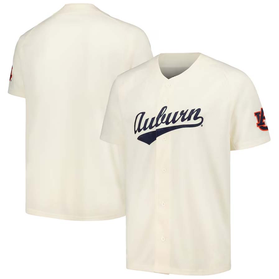 A.Tigers Under Armour Replica Baseball Jersey - Cream Stitched American College Jerseys