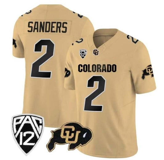 C.Buffaloes #2 Shadeur Sanders 2024 Brown Home Alternative Football Stitched American College Jerseys