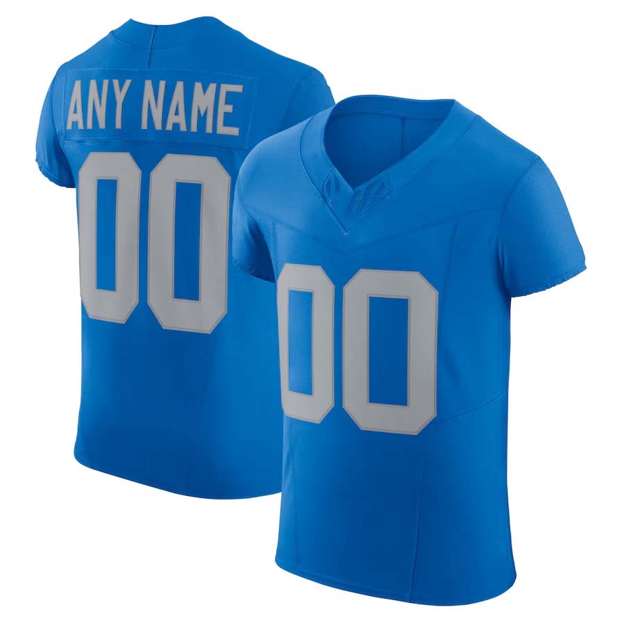 Custom D.Lions Blue Alternate Vapor F.U.S.E. Elite Stitched American Football Jerseys