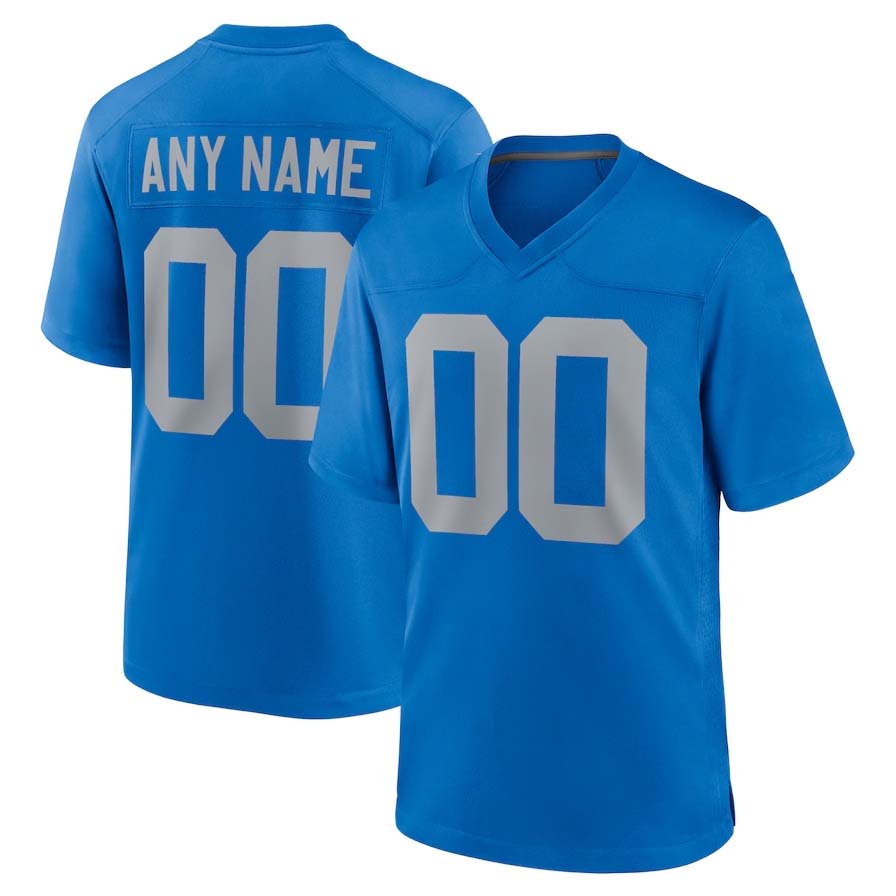 Custom D.Lions Blue Alternate Game Stitched American Football Jerseys