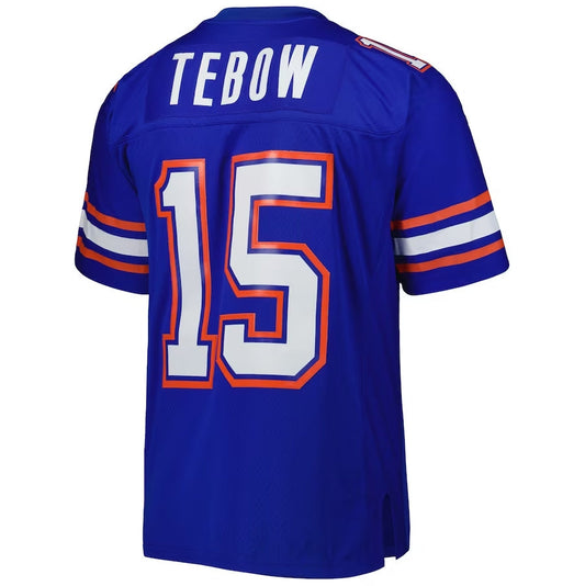 F.Gators #15 Tim Tebow Mitchell & Ness Big & Tall Legacy Jersey - Royal American College Jerseys