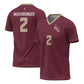 F.State Seminoles #2 Jenna Nighswonger GameDay Greats Soccer Fashion Jersey - Garnet American College Jerseys