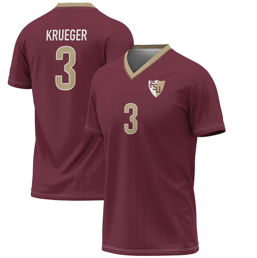 F.State Seminoles #3 Casey Krueger GameDay Greats Youth Lightweight Alumni Soccer Jersey - Garnet American College Jerseys