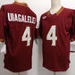 F.State Seminoles #4 DJ Uiagalelei Red FUSE Stitched American College Jerseys