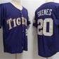 L.Tigers #20 Paul Skenes Purple 2023 Stitched Baseball Jersey American College Jerseys