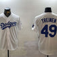 Los Angeles Dodgers #49 Blake Treinen White Cool Base Stitched Baseball Jersey