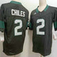 M.State Spartans  #2 Aidan Chiles Black FUSE Football Stitched American College Jerseys