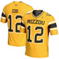 M.Tigers #12 Brady Cook GameDay Greats NIL Player Football Jersey - Gold American College Jerseys