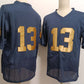 N.Dame Fighting Irish #13 Riley Leonard Navy Blue Stitched American College Jerseys