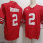 O.State Buckeyes #2 Caleb Downs Red FUSE Football Stitched American College Jerseys