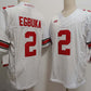 O.State Buckeyes #2 Emeka Egbuka White FUSE Football Stitched American College Jerseys