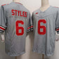 O.State Buckeyes #6 Sonny Styles Grey FUSE Stitched American College Jerseys