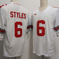 O.State Buckeyes #6 Sonny Styles White FUSE Stitched American College Jerseys