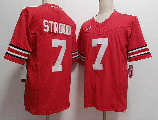 O.State Buckeyes #7 CJ Stroud White FUSE Stitched American College Jerseys