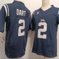 O.Miss Rebels #2 Jaxson Dart Navy Blue FUSE Football Stitched American College Jerseys