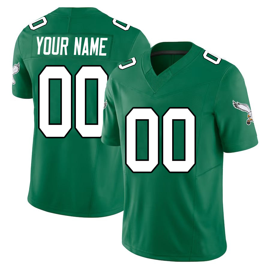 Custom P.Eagles Alternate Vapor F.U.S.E. Limited Jersey - Kelly Green Stitched American Football Jerseys