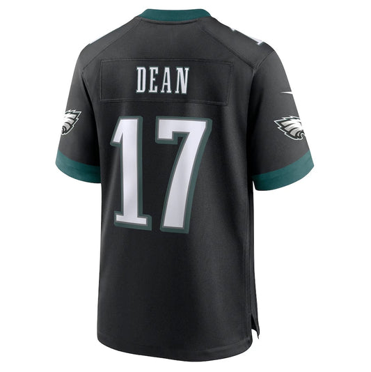 P.Eagles #17 Nakobe Dean Alternate Game Jersey - Black American Football Jerseys