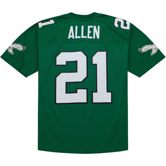 P.Eagles #21 Eric Allen Mitchell & Ness Legacy Replica Jersey - Kelly Green Stitched American Football Jerseys