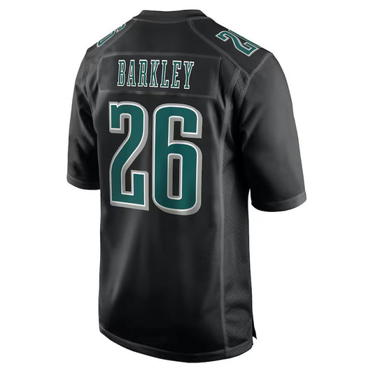 P.Eagles #26 Saquon Barkley Tundra Black Fashion Game American Football Jerseys