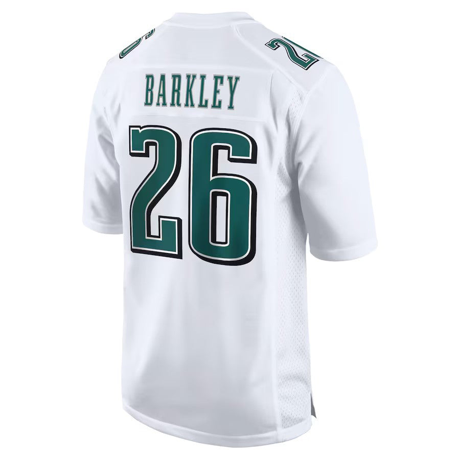 P.Eagles #26 Saquon Barkley Tundra White Fashion Game American Football Jerseys