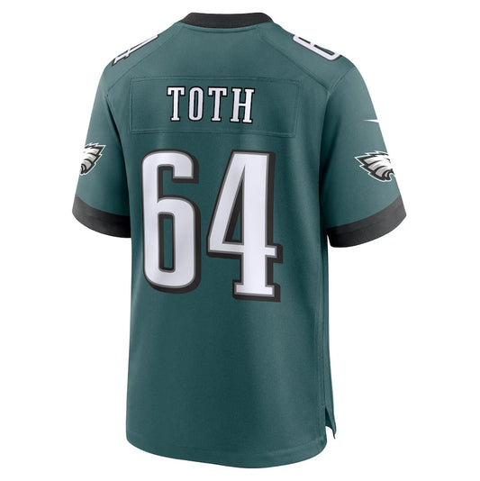 P.Eagles #64 Brett Toth Game Jersey - Midnight Green American Football Jerseys