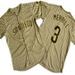 San Diego Padres #3 Jackson Merrill Khaki Pinstripe Limited Stitched Baseball Jersey