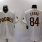 San Diego Padres #84 Dylan Cease White Team Logo Stitched Cool Base Baseball Jersey