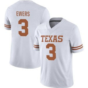 T.Longhorns #3 Quinn Ewers White Stitched American College Jerseys