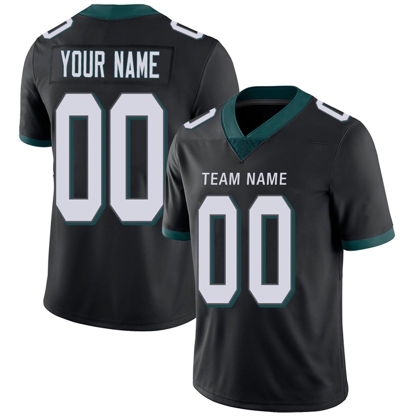 Custom P.Eagles Football Jerseys Team Player or Personalized Design Your Own Name for Men's Women's Youth Jerseys Green