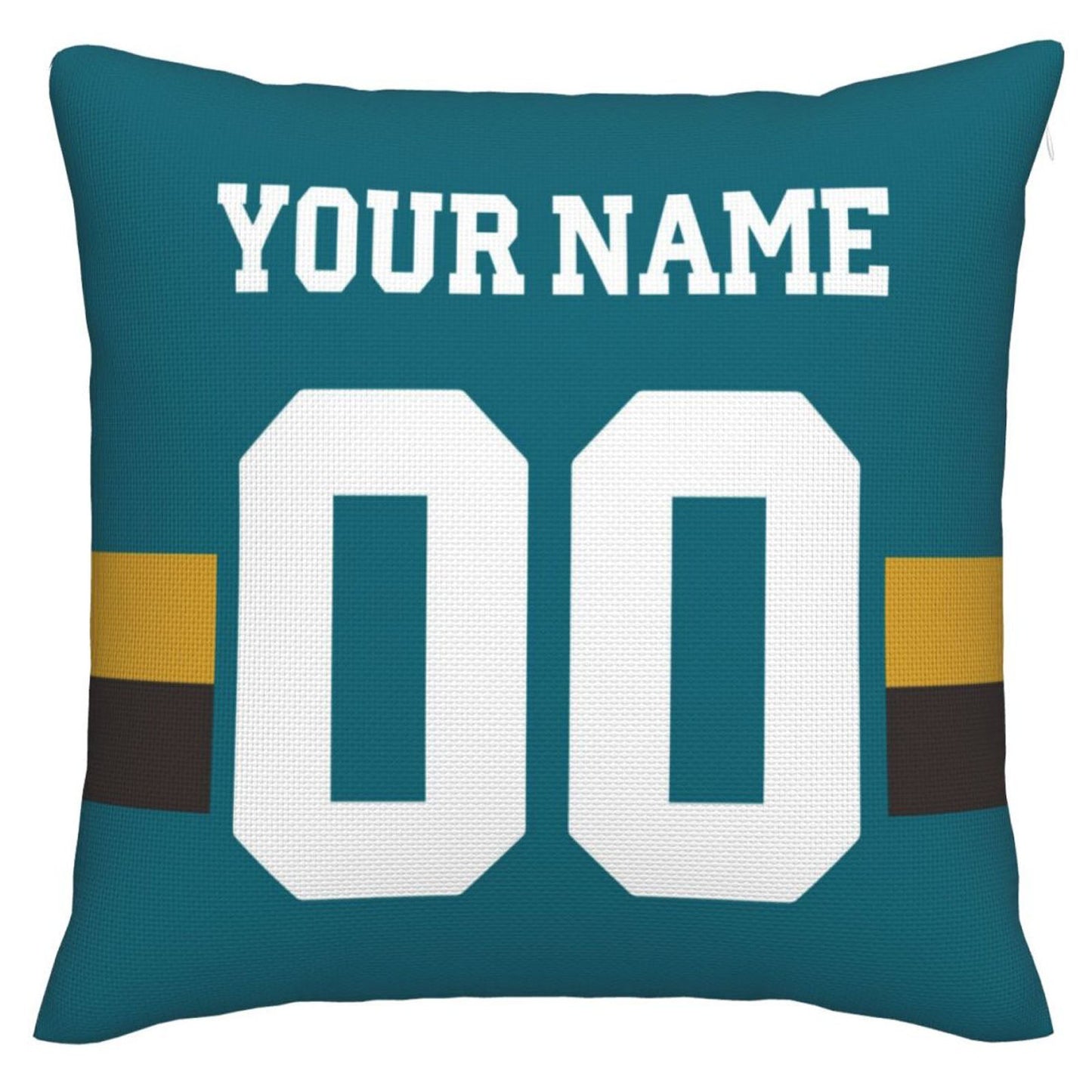 Custom J.Jaguars Pillow Decorative Throw Pillow Case - Print Personalized Football Team Fans Name & Number Birthday Gift Football Pillows