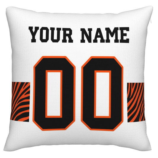 Custom C.Bengals Pillow Decorative Throw Pillow Case - Print Personalized Football Team Fans Name & Number Birthday Gift Football Pillows