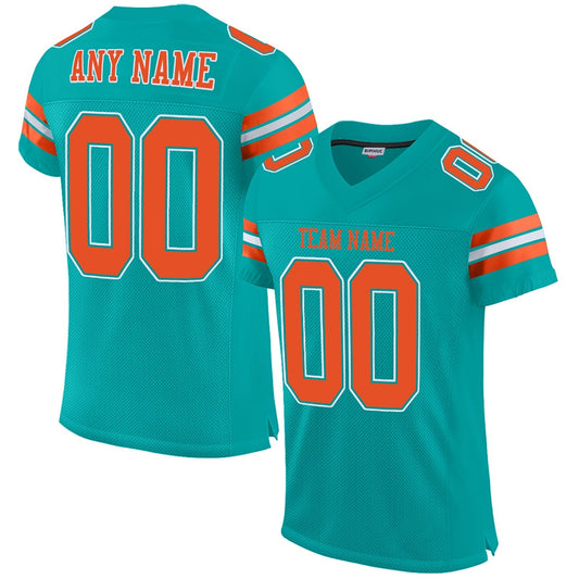 Custom M.Dolphins Football Jerseys for Personalize Sports Shirt Design Stitched Name And Number Christmas Birthday Gift