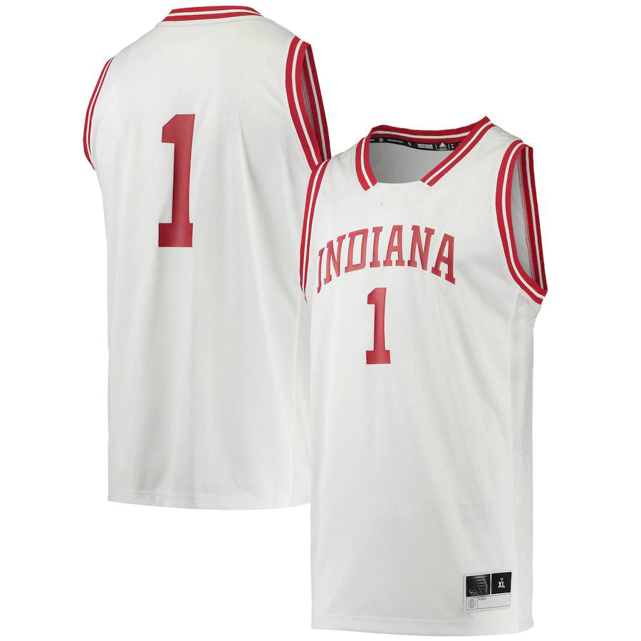 #1 IN. Hoosiers Reverse Retro Jersey White Stitched American College Jerseys